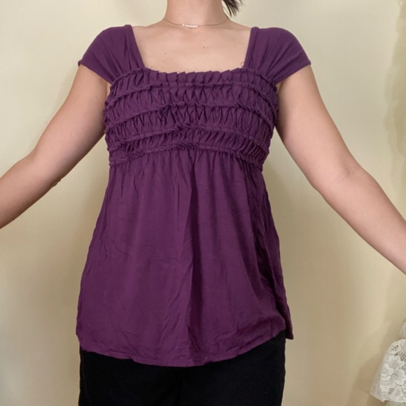 Studio m small purple babydoll blouse - Picture 1 of 6
